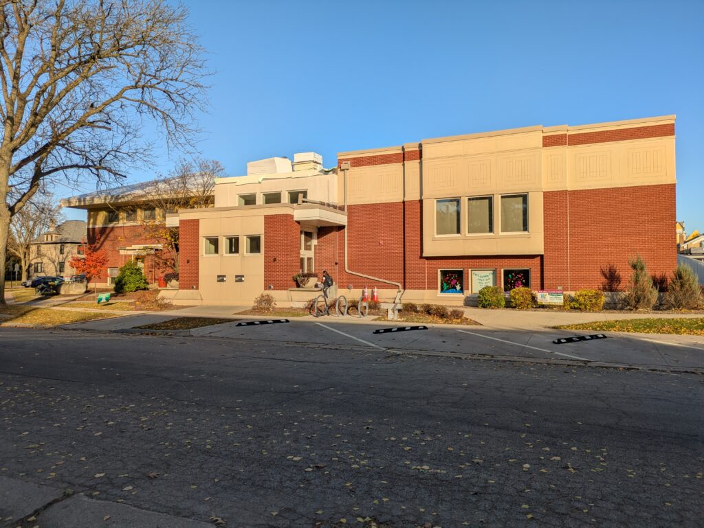 Exterior picture of the Eager Free Public Library