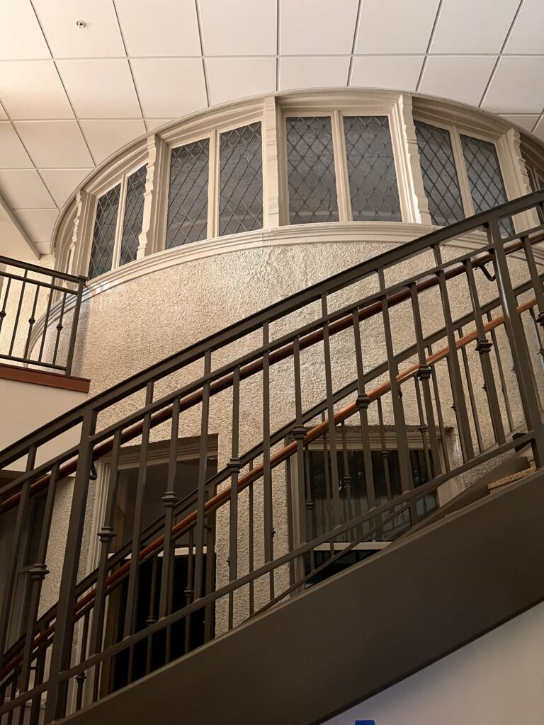 Dwight Foster Public Library interior staircase