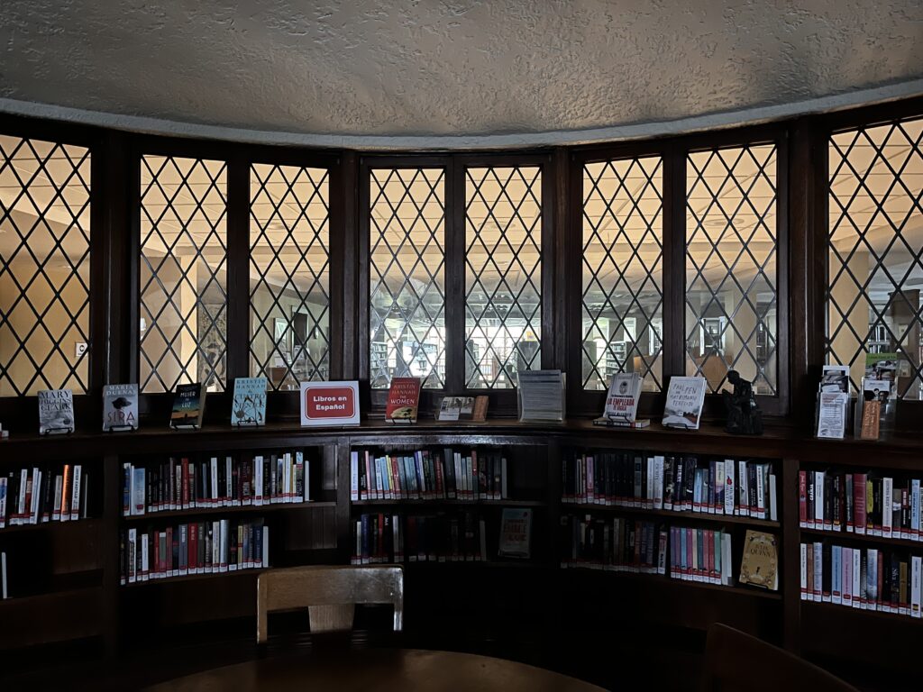 Dwight Foster Public Library interior windows preserved from historic building